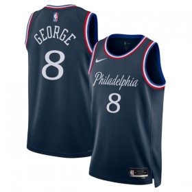 Dres Philadelphia 76ers Paul George Nike 2025-26 City Edition Navy Swingman